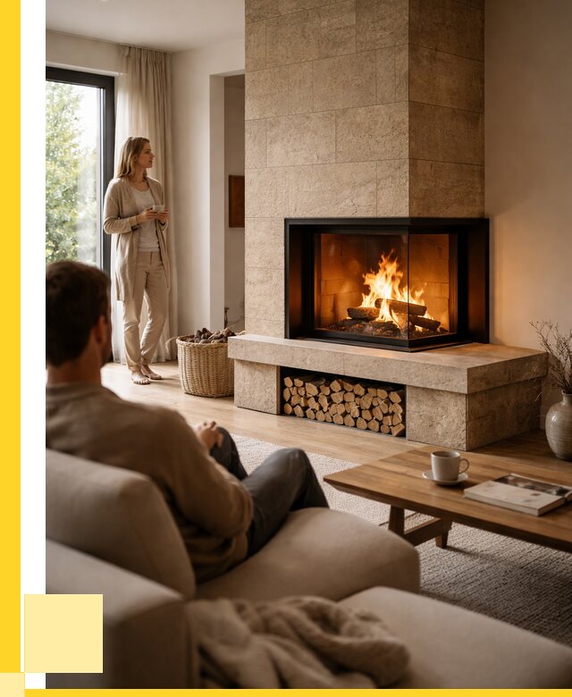 Угловые камины из кирпича установка в Шелехове от 160725 р. ЭриданШлх