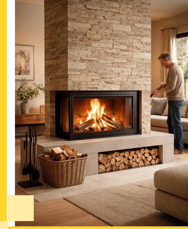 Дровяной камин под ключ в Шелехове от 214300 р. | ЭриданШлх