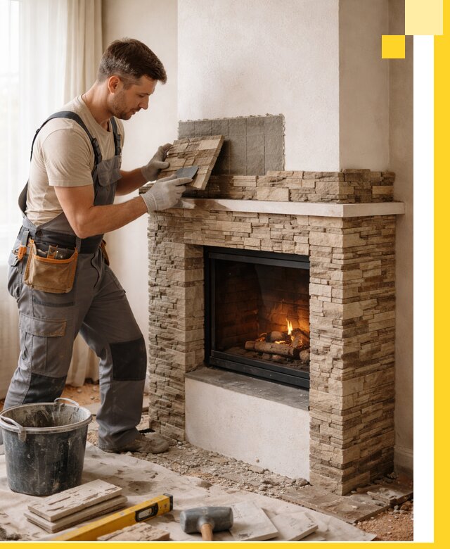 Изготовление и монтаж каминов для дома под ключ в Шелехове