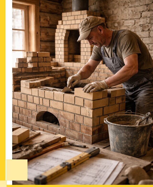 Кладка печей из кирпича в Шелехове цены от 32145 р. - ЭриданШлх