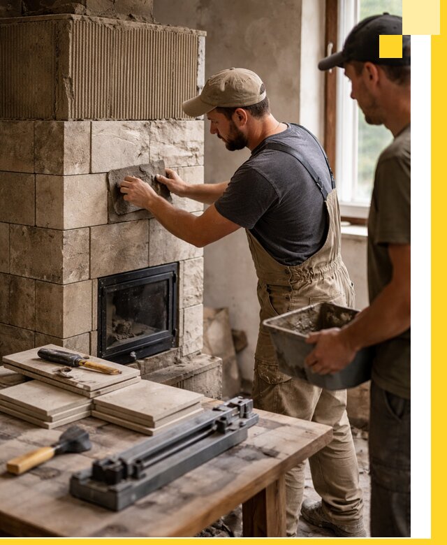 Профессиональная облицовка печей в Шелехове: керамика и камень