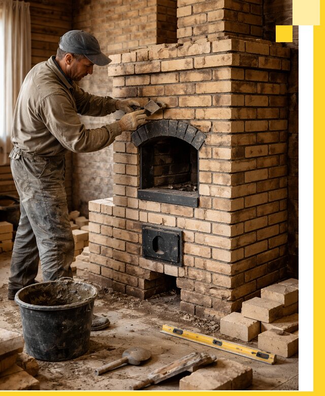 Кирпичные печи под ключ в Шелехове: проектирование и кладка