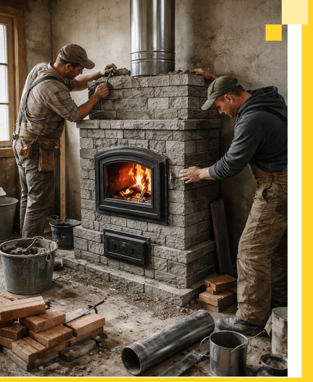 Производство, поставка и монтаж дровяных печей в Шелехове