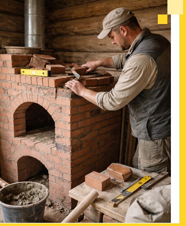 Изготовление и установка русских печей в Шелехове под ключ