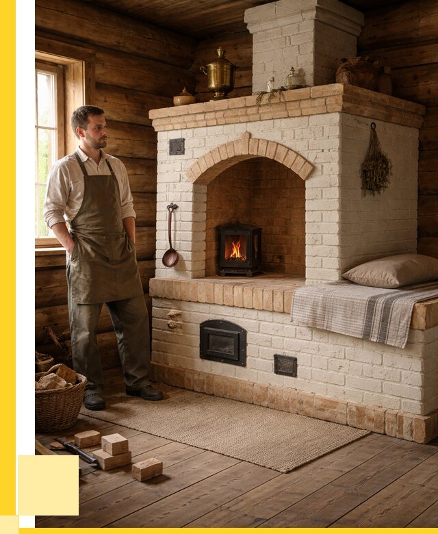 Русские печи с лежанкой под ключ в Шелехове от 160725 р. ЭриданШлх