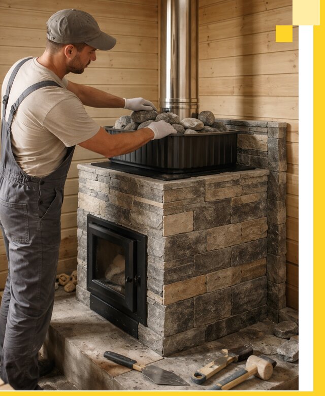 Печи для парной в Шелехове, производство, монтаж и обслуживание