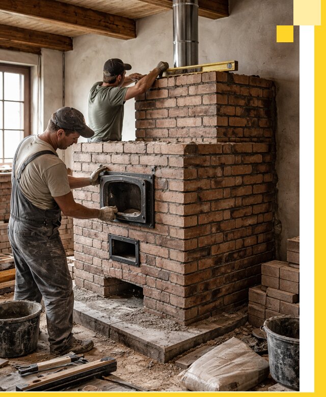 Печи для загородного дома под ключ в Шелехове — монтаж и сервис