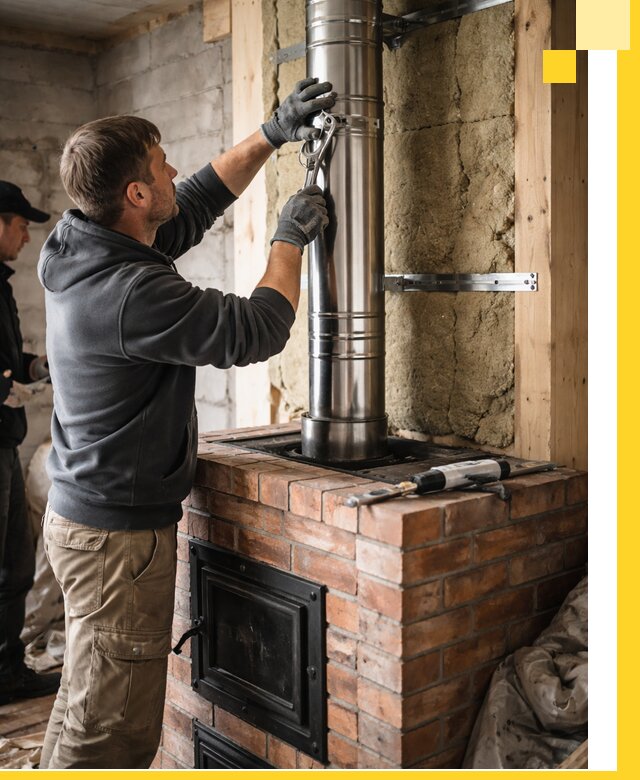 Изготовление и монтаж печей и дымоходов под ключ в Шелехове