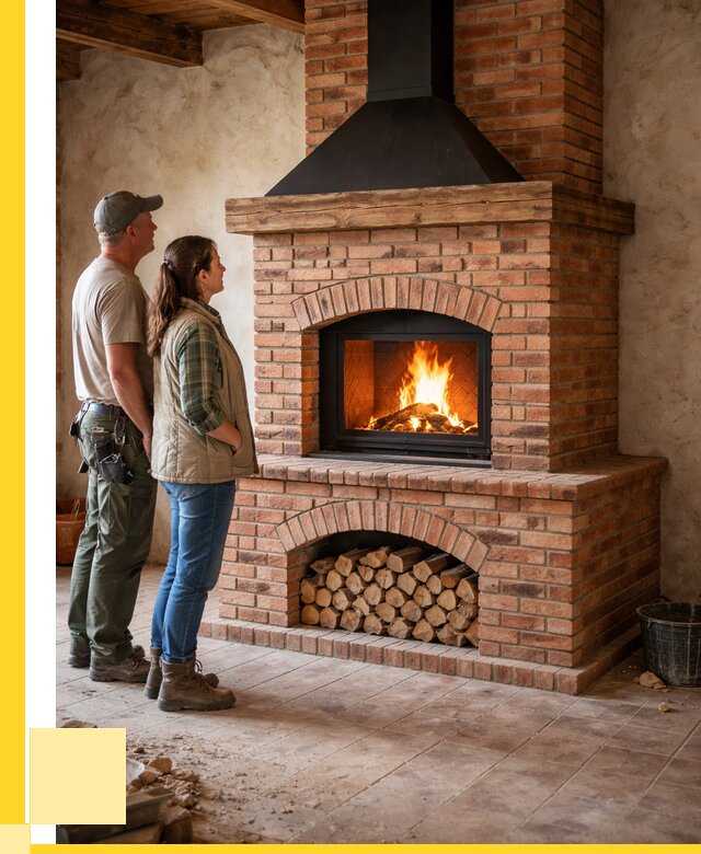 Печи камины из кирпича в Шелехове от 128580 р. | ЭриданШлх