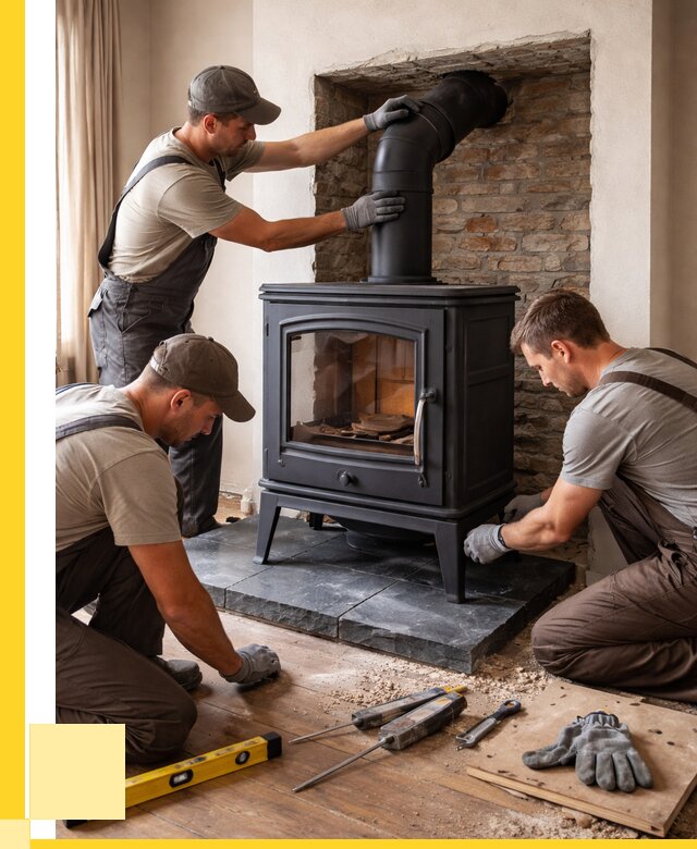 Монтаж печи камина в частном доме в Шелехове от 26788 р. | ЭриданШлх