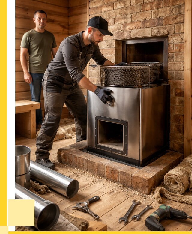 Монтаж банных печей под ключ в Шелехове от 19287 р., ЭриданШлх