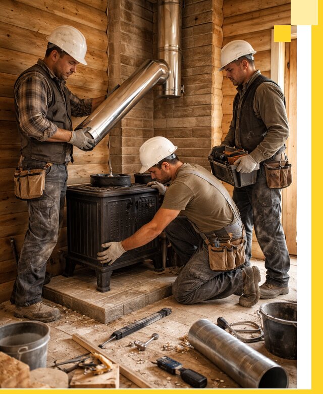 Профессиональный монтаж банных печей и дымоходов в Шелехове