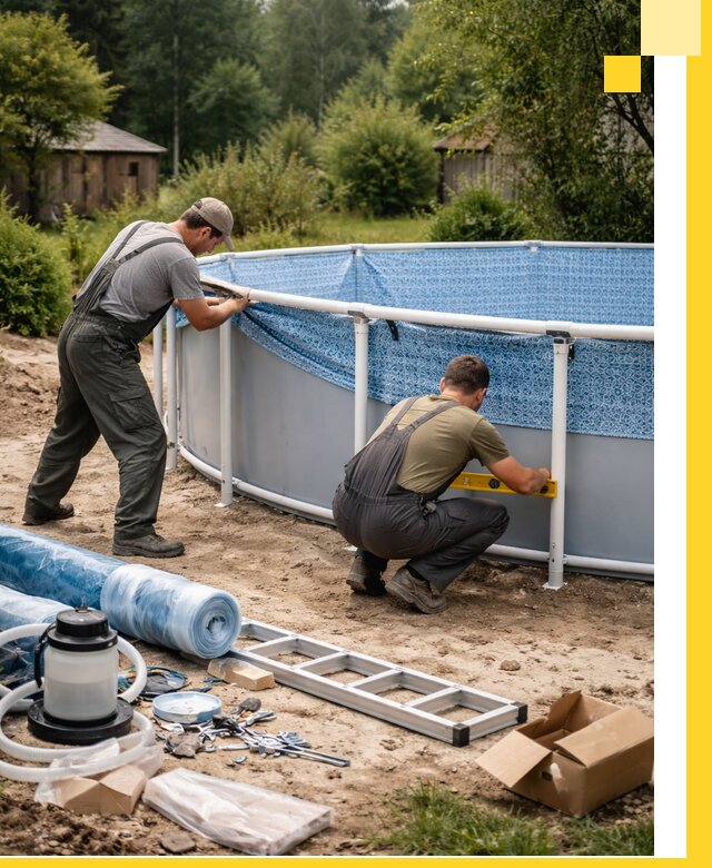 Установка и монтаж каркасных бассейнов в Шелехове под ключ