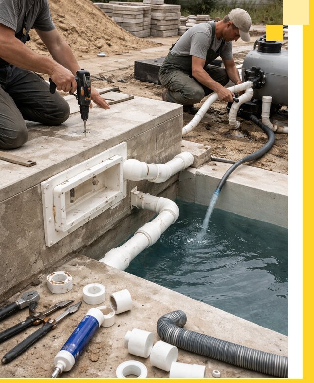 Строительство скиммерных бассейнов под ключ в Шелехове