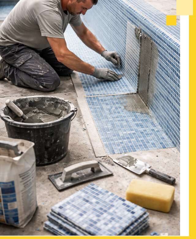 Укладка и ремонт мозаики для бассейнов под ключ в Шелехове