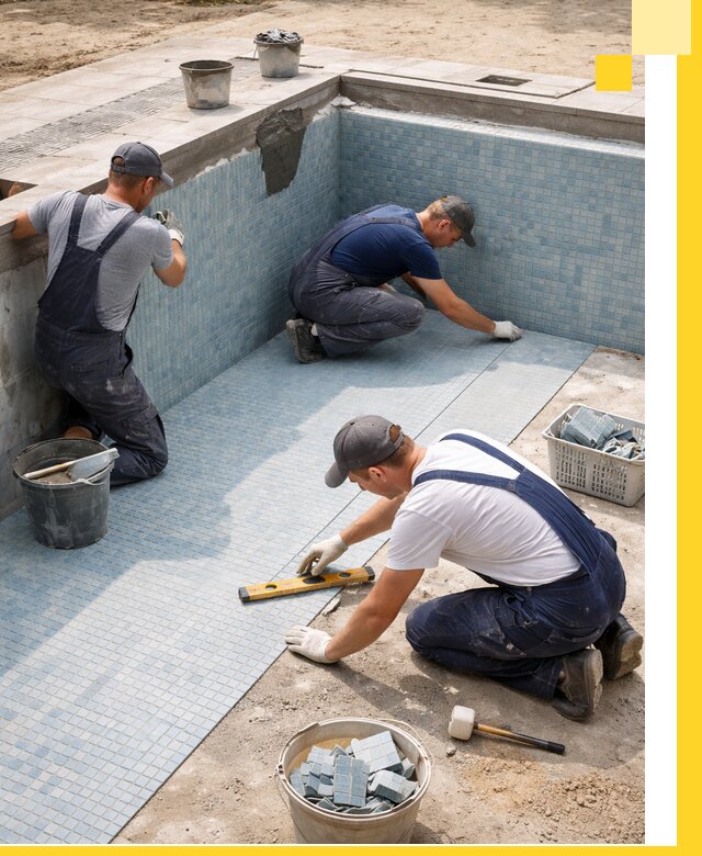 Укладка и установка плитки для бассейнов под ключ в Шелехове