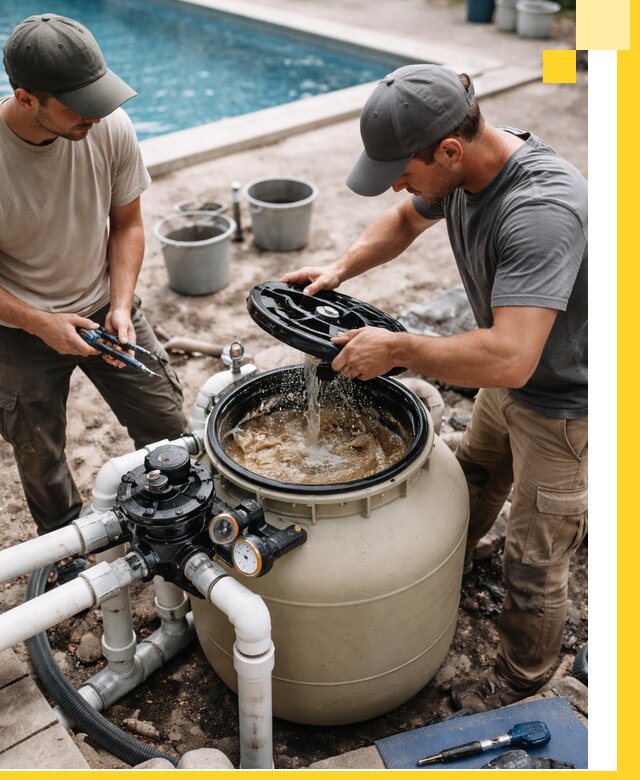 Установка и обслуживание песочных фильтров для бассейнов в Шелехове