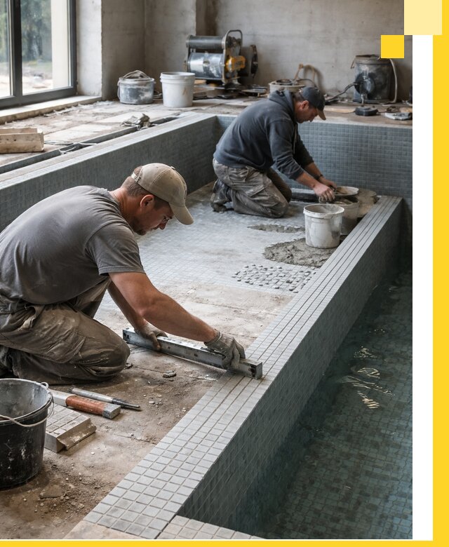 Строительство бассейна в частном доме в Шелехове под ключ