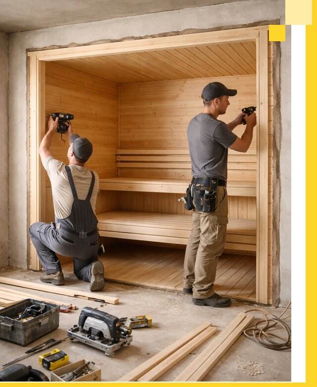 Монтаж саун под ключ в Шелехове — проектирование и установка