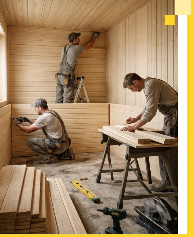 Обшивка саун в Шелехове из натуральной древесины под ключ