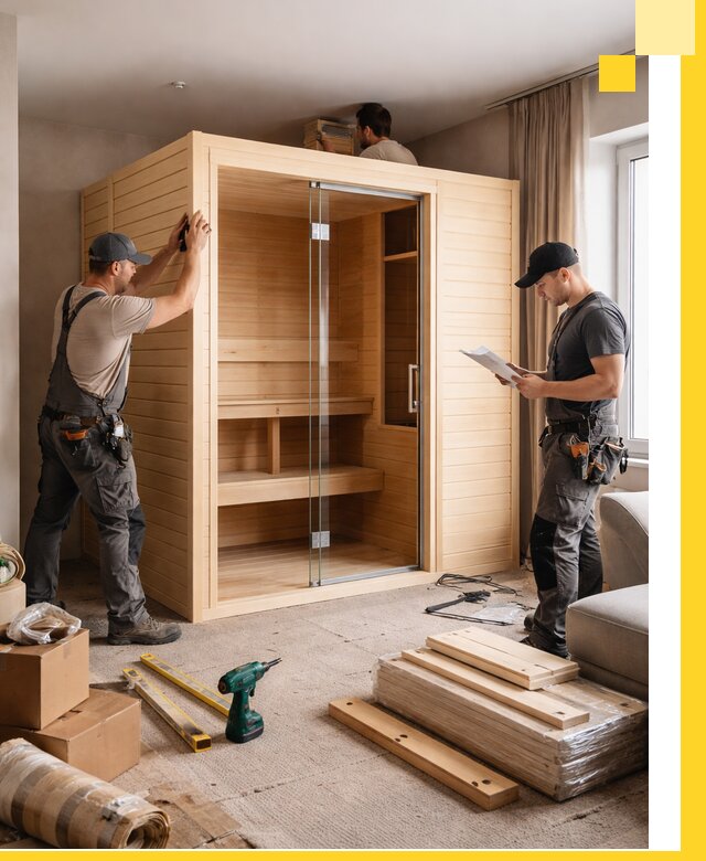 Установка и благоустройство саун в квартире в Шелехове