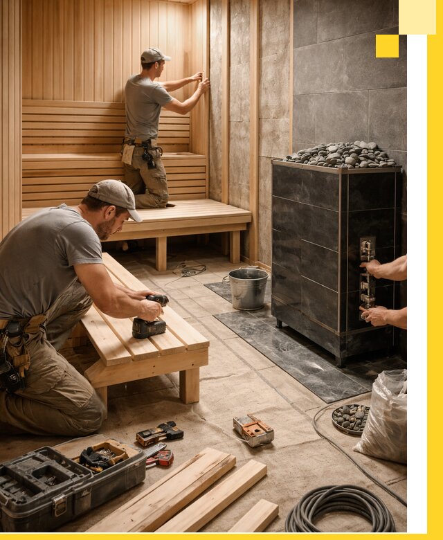Дизайн и строительство интерьерных саун под ключ в Шелехове