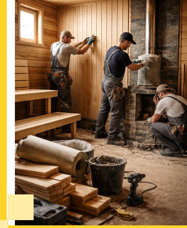 Ремонт бань под ключ в Шелехове от 48218 р. | ЭриданШлх