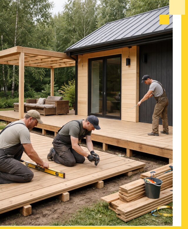 Строительство бань с террасой и бассейном под ключ в Шелехове