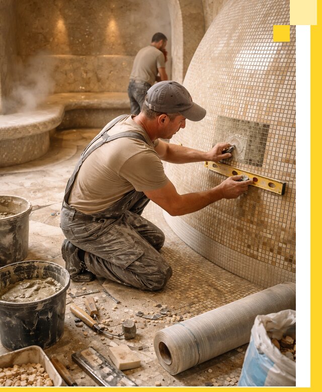 Хамам под ключ в Шелехове: проектирование, строительство, отделка