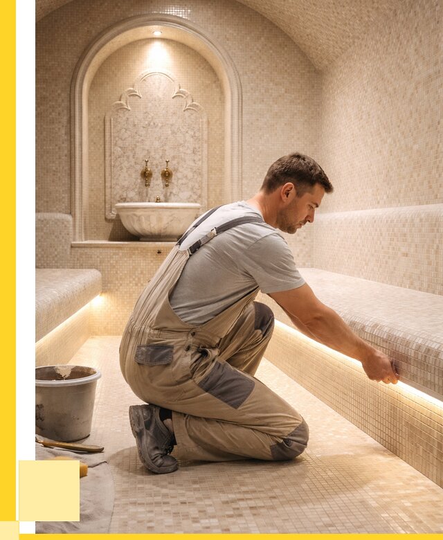 Отделка хамамов под ключ в Шелехове от 5893 р. | ЭриданШлх