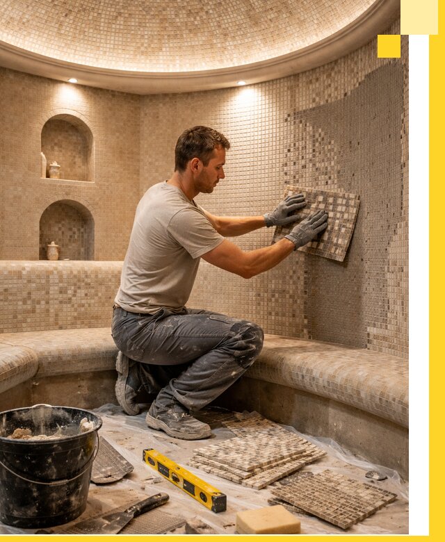 Устройство и монтаж домашнего хамама под ключ в Шелехове