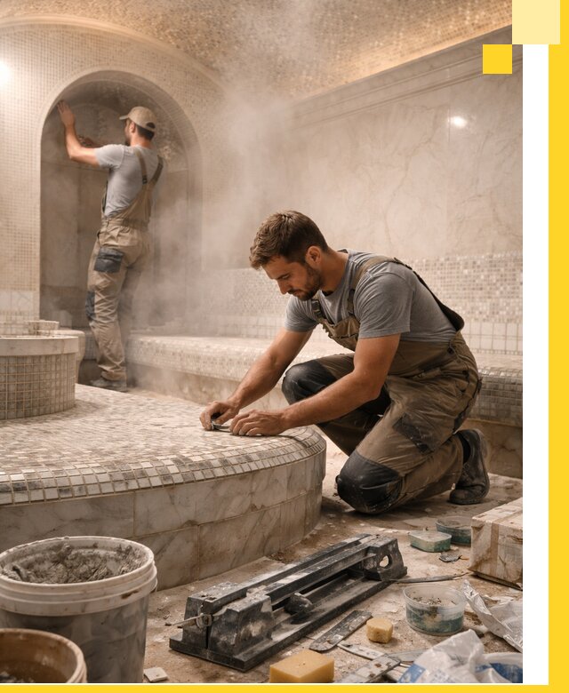 Профессиональный дизайн хамама и SPA под ключ в Шелехове