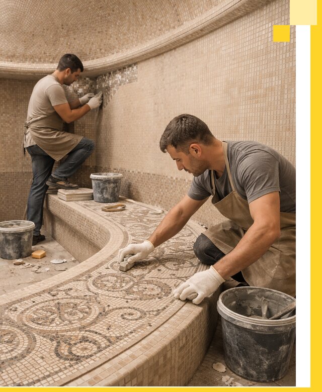 Плитка для хамама в Шелехове, укладка, подбор и поставка