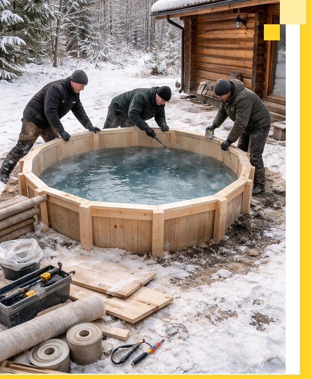 Изготовление и установка ледяных купелей под ключ в Шелехове