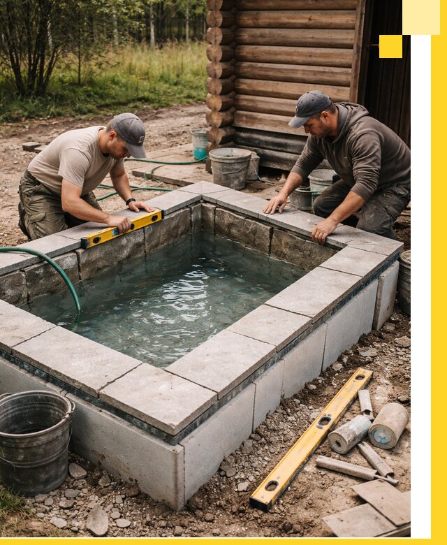 Изготовление и установка холодных купелей под ключ в Шелехове