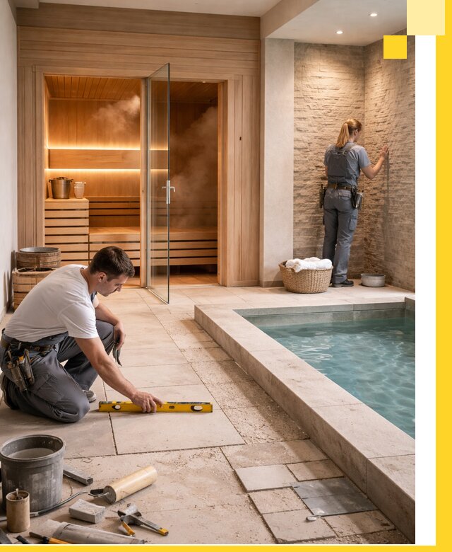 Комплексный дизайн и отделка интерьеров SPA под ключ в Шелехове